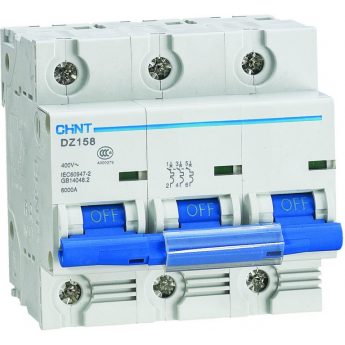 Автоматический выключатель CHINT DZ158-125H 3P 80A 10kA х-ка (8-12In) (R)
