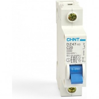 Автоматический выключатель CHINT DZ47-60 1P 20A 4.5KA х-ка C