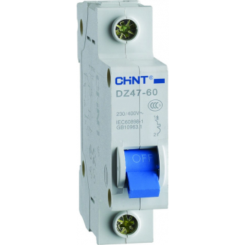 Автоматический выключатель CHINT DZ47-60 1P 63A 4.5KA х-ка D