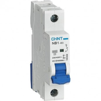 Автоматический выключатель CHINT NB1-63 1P 2A 6кА х-ка D (R) Автоматический выключатель CHINT NB1-63 1P 2A 6кА х-ка D (R)