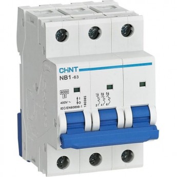 Автоматический выключатель CHINT NB1-63 3P 32A 6кА х-ка B (R) Автоматический выключатель CHINT NB1-63 3P 32A 6кА х-ка B (R)