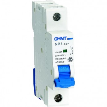 Автоматический выключатель CHINT NB1-63H 1P 63A 10кА х-ка C (R) Автоматический выключатель CHINT NB1-63H 1P 63A 10кА х-ка C (R)
