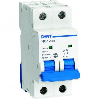Автоматический выключатель CHINT NB1-63H 2P 50A 10кА х-ка B (R) Автоматический выключатель CHINT NB1-63H 2P 50A 10кА х-ка B (R)