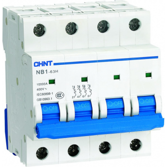 Автоматический выключатель CHINT NB1-63H 4P 13A 10кА х-ка B (R) Автоматический выключатель CHINT NB1-63H 4P 13A 10кА х-ка B (R)