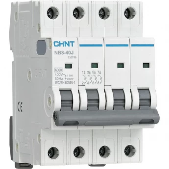 Автоматический выключатель CHINT NB8-40J 4P C2 6кА (R)
