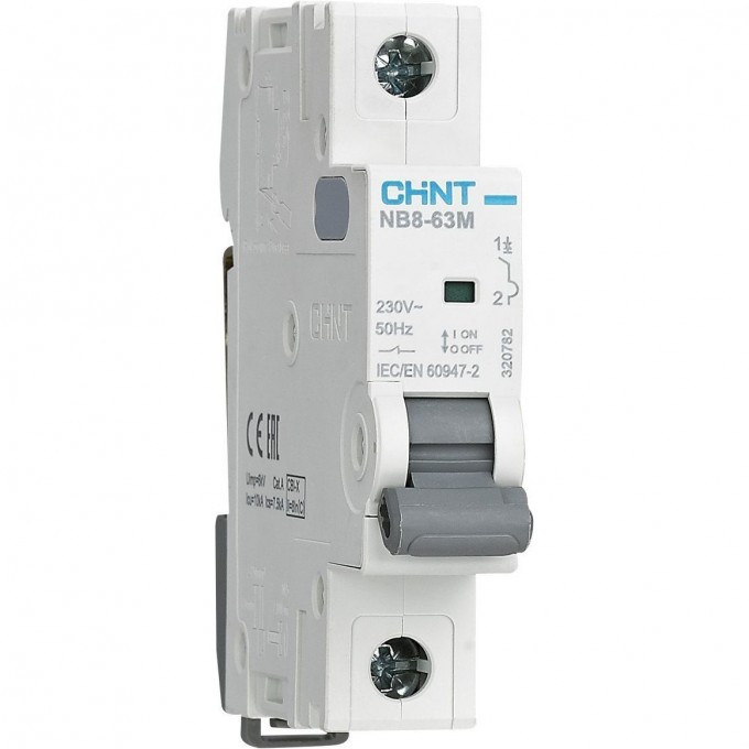 Автоматический выключатель CHINT NB8-63M 1P 10А 10кА х-ка K без тепл. расцеп. (R) 320789