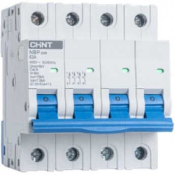 Автоматический выключатель CHINT NBP-63R 4P 50A 15кА 8In (R) Автоматический выключатель CHINT NBP-63R 4P 50A 15кА 8In (R)