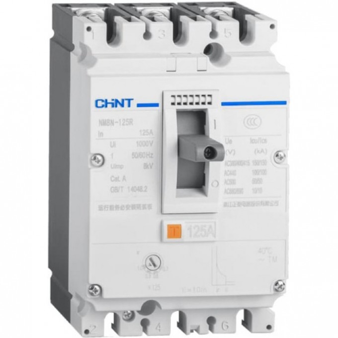 Автоматический выключатель CHINT NM8N-125Q TM 3P 63А 70кА с рег. термомаг. расцепителем (R) 271627