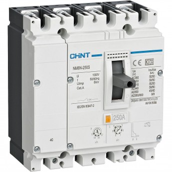 Автоматический выключатель CHINT NM8N-125Q TM 4P 80А 70кА с рег. термомаг. расцепителем (R) Автоматический выключатель CHINT NM8N-125Q TM 4P 80А 70кА с рег. термомаг. расцепителем (R)