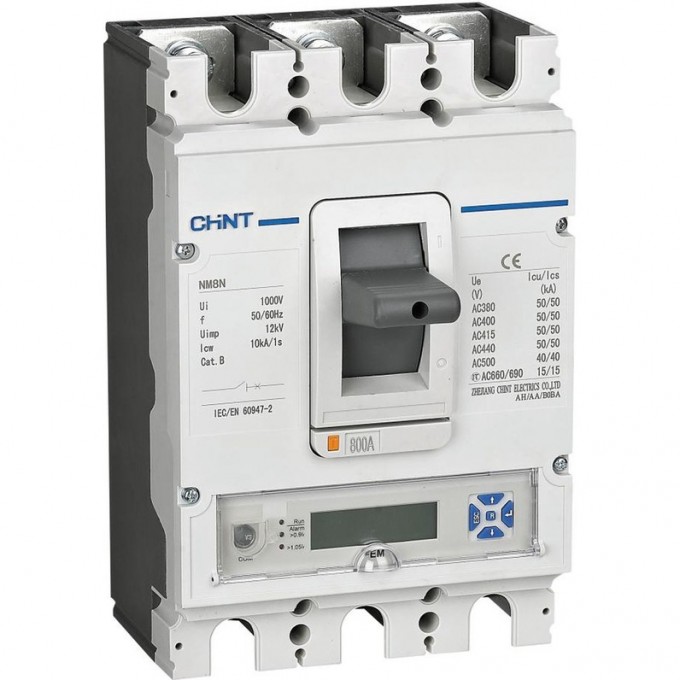 Автоматический выключатель CHINT NM8N-1600H EN 3P 1250А 100кА с электронным расцепителем (R) 263124 Автоматический выключатель CHINT NM8N-1600H EN 3P 1250А 100кА с электронным расцепителем (R) 263124