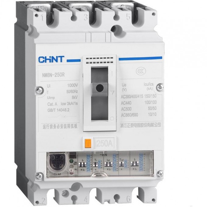 Автоматический выключатель CHINT NM8N-250Q EN 3P 32А 70кА с электр. расцепителем (R) 271341 Автоматический выключатель CHINT NM8N-250Q EN 3P 32А 70кА с электр. расцепителем (R) 271341