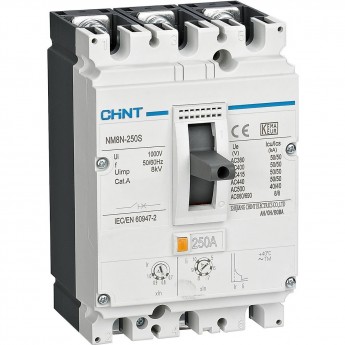 Автоматический выключатель CHINT NM8N-250Q TM 3P 225А 70кА с рег. термомаг. расцепителем (R) Автоматический выключатель CHINT NM8N-250Q TM 3P 225А 70кА с рег. термомаг. расцепителем (R)