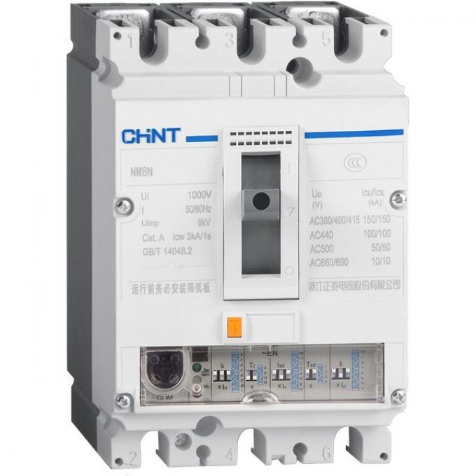 Автоматический выключатель CHINT NM8N-400Q TM 4P 250А 70кА с рег. термомаг. расцепителем (R) 268967