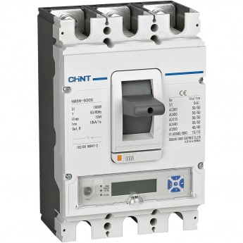 Автоматический выключатель CHINT NM8N-800Q EM 4P 630А 70кА с электр. расцепителем, LCD (R)