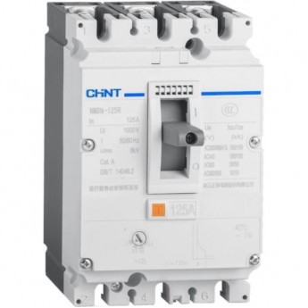 Автоматический выключатель CHINT NM8NDC-125B TM 2P 125А 25кА с рег. термомаг. расцепителем (R)