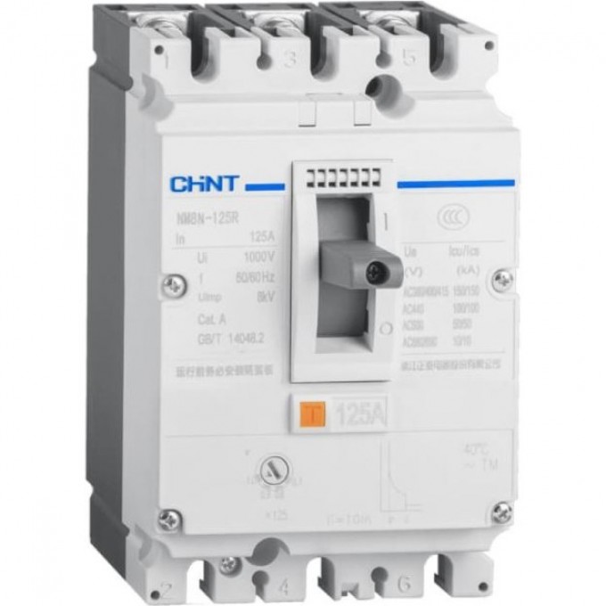 Автоматический выключатель CHINT NM8NDC-125S TM 3P 40А 50кА с рег. термомаг. расцепителем (R) 271755 Автоматический выключатель CHINT NM8NDC-125S TM 3P 40А 50кА с рег. термомаг. расцепителем (R) 271755