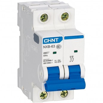 Автоматический выключатель CHINT NXB-125G 2P 63A 10кА х-ка C