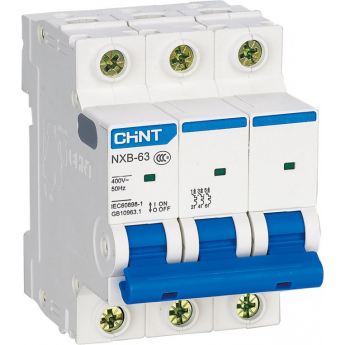 Автоматический выключатель CHINT NXB-63S 3P 20А 4.5kA х-ка D (R)