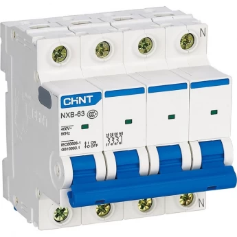 Автоматический выключатель CHINT NXB-63S 4P 16А 4.5kA х-ка B (R)