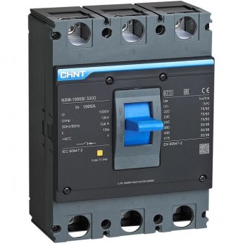 Автоматический выключатель CHINT NXM-1600S/3Р 1250A 50кА регулир. Автоматический выключатель CHINT NXM-1600S/3Р 1250A 50кА регулир.