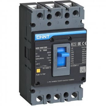 Автоматический выключатель CHINT NXM-160H/3Р 125A 50кА (R) Автоматический выключатель CHINT NXM-160H/3Р 125A 50кА (R)