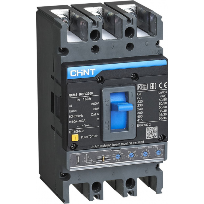 Автоматический выключатель CHINT NXMS-160F/3Р 160A 36кА с электронным расцепителем (R) 264748 Автоматический выключатель CHINT NXMS-160F/3Р 160A 36кА с электронным расцепителем (R) 264748