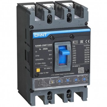 Автоматический выключатель CHINT NXMS-250F/3Р 200A 36кА с электронным расцепителем (R), Chint, 264754 Автоматический выключатель CHINT NXMS-250F/3Р 200A 36кА с электронным расцепителем (R), Chint, 264754