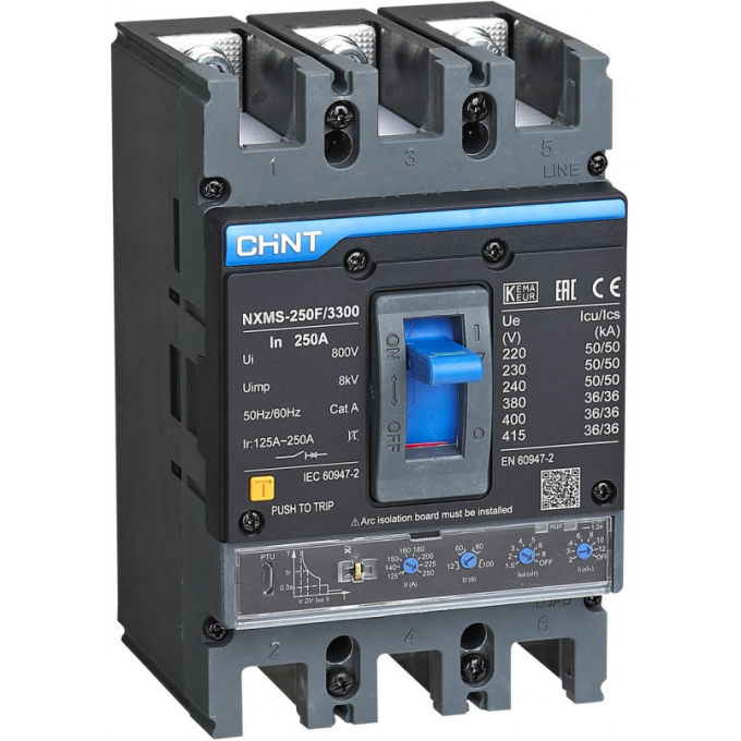 Автоматический выключатель CHINT NXMS-250F/3Р 250A 36кА с электронным расцепителем (R) 264755 Автоматический выключатель CHINT NXMS-250F/3Р 250A 36кА с электронным расцепителем (R) 264755