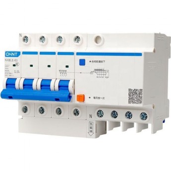 Дифатомат CHINT NXBLE-63 4P D40 300mA тип AC 6kA (R) Дифатомат CHINT NXBLE-63 4P D40 300mA тип AC 6kA (R)