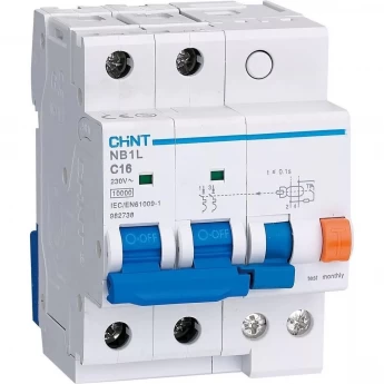 Дифференциальный автоматический выключатель CHINT NB1L 1P+N B10 30mA тип AC 10kA (36mm) (R)