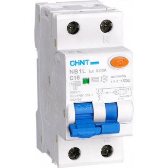 Дифференциальный автоматический выключатель CHINT NB1L 1P+N C32 30мА тип A 10kA (36mm) (R) Дифференциальный автоматический выключатель CHINT NB1L 1P+N C32 30мА тип A 10kA (36mm) (R)