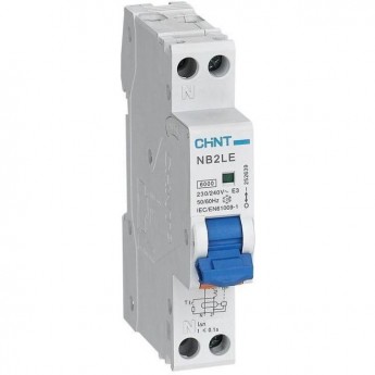Дифференциальный автоматический выключатель CHINT NB2LE 1P+N 20A 30mA 1мод., х-ка С, электронный тип A, 6kA (R)