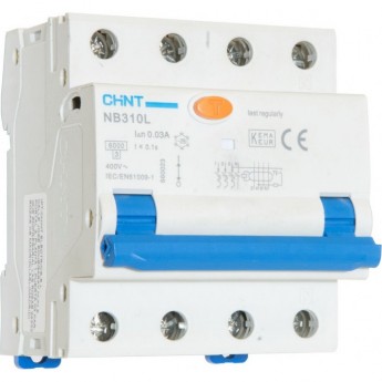 Дифференциальный автоматический выключатель CHINT NB310L/3N 3P+N 32A 30mA, тип AС, х-ка C, 6kA (R) Дифференциальный автоматический выключатель CHINT NB310L/3N 3P+N 32A 30mA, тип AС, х-ка C, 6kA (R)