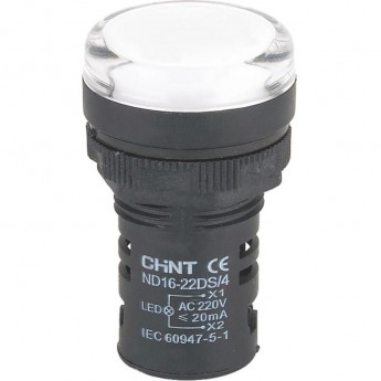 Индикатор CHINT ND16-22DS/4 белый АС220В (R)