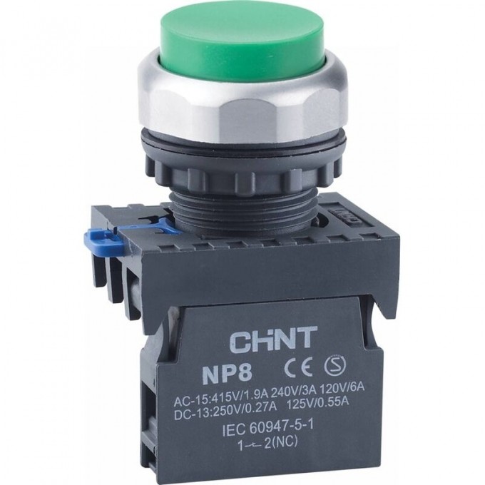 Кнопка управления CHINT NP8-02GND/3 подсвет., самовозв., зелен., AC110-230В(LED), 2НЗ, IP65 (R) 667609 Кнопка управления CHINT NP8-02GND/3 подсвет., самовозв., зелен., AC110-230В(LED), 2НЗ, IP65 (R) 667609