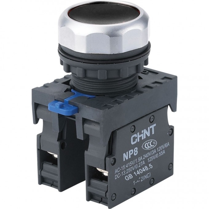 Кнопка управления CHINT NP8-10BN/2 без подсветки черная 1НО IP65 (R) 578647 Кнопка управления CHINT NP8-10BN/2 без подсветки черная 1НО IP65 (R) 578647