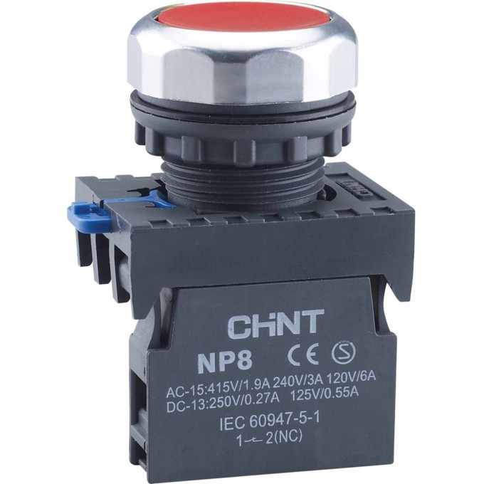 Кнопка управления CHINT NP8-10BN/4 без подсветки, самовозв., красный, 1НО, IP65 (R) 667233 Кнопка управления CHINT NP8-10BN/4 без подсветки, самовозв., красный, 1НО, IP65 (R) 667233