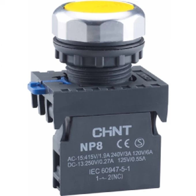 Кнопка управления CHINT NP8-11BND/5 подствет., самовозв., желт., AC110-230В(LED), 1НО+1НЗ, IP65 (R) 667549 Кнопка управления CHINT NP8-11BND/5 подствет., самовозв., желт., AC110-230В(LED), 1НО+1НЗ, IP65 (R) 667549