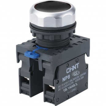 Кнопка управления CHINT NP8-30BN/2 без подсветки, самовозв., черная, 3НО, IP65 (R) Кнопка управления CHINT NP8-30BN/2 без подсветки, самовозв., черная, 3НО, IP65 (R)