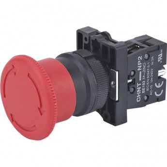 Кнопка управления CHINT "Грибок" Φ30мм фиксацией NP2-ES445 без подсветки, красная 1НО+1НЗ, IP40 (R) Кнопка управления CHINT "Грибок" Φ30мм фиксацией NP2-ES445 без подсветки, красная 1НО+1НЗ, IP40 (R)