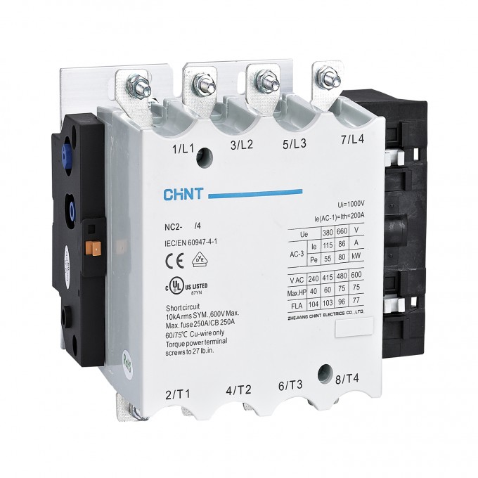 Контактор CHINT NC2-150/4 150А 4п 220-240В/АС3 50Гц (R) 671399 Контактор CHINT NC2-150/4 150А 4п 220-240В/АС3 50Гц (R) 671399