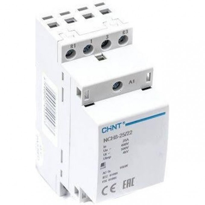Контактор модульный CHINT NCH8-25/22 25A 2НЗ+2НО AC220/230В, 50Гц (R) 256091 Контактор модульный CHINT NCH8-25/22 25A 2НЗ+2НО AC220/230В, 50Гц (R) 256091