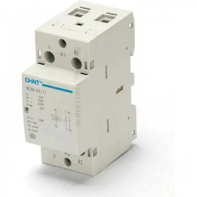 Контактор модульный CHINT NCH8-63/11 63A 1НЗ+1НО AC220/230В, 50Гц (R) 256095 Контактор модульный CHINT NCH8-63/11 63A 1НЗ+1НО AC220/230В, 50Гц (R) 256095