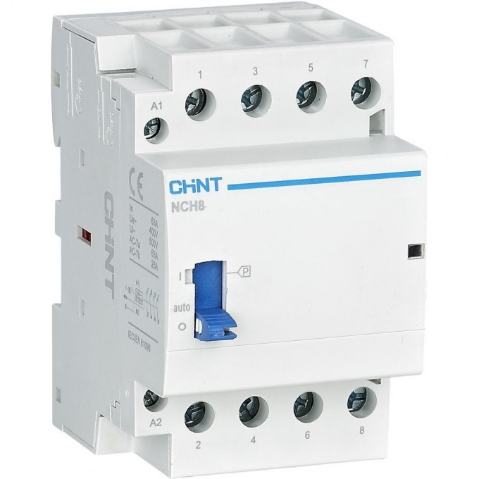 Контактор модульный с ручным управлением CHINT NCH8-16M/04 AC24В 50/60Гц (R) 257458 Контактор модульный с ручным управлением CHINT NCH8-16M/04 AC24В 50/60Гц (R) 257458