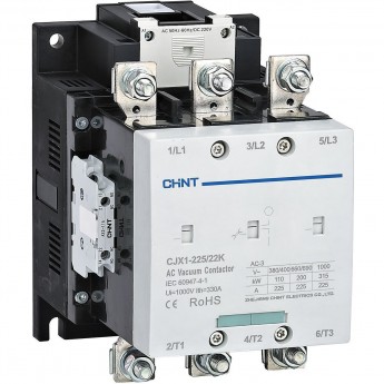 Контактор вакуумный CHINT CJX1-400/22K 400А(АС3) 2НО+2НЗ AC/DC 110В 50/60Гц