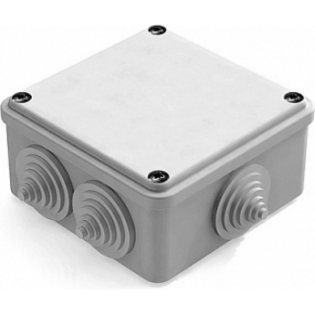 Коробка распаячная CHINT для наружного монтажа, RAL 7035, 6 гермовводов, 100х100х50мм, IP44