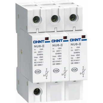 Ограничитель импульсных перенапряжений CHINT NU6-IIG 3Р In=40kA Uc=440B Im=100kA (R)