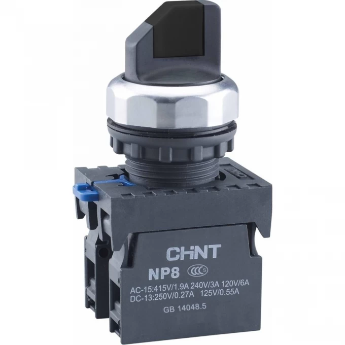 Переключатель без подсветки CHINT NP8-10X/221, 2 положения самовозв. 90град, белый, 1НО, IP65 (R) 578775 Переключатель без подсветки CHINT NP8-10X/221, 2 положения самовозв. 90град, белый, 1НО, IP65 (R) 578775