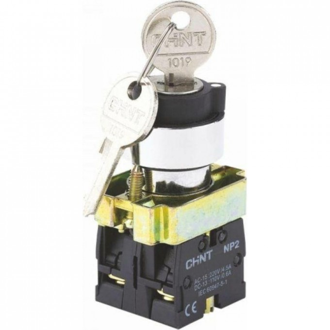 Переключатель CHINT NP2-BG33, 3 положения с фиксацией, 2НО IP40 574855 Переключатель CHINT NP2-BG33, 3 положения с фиксацией, 2НО IP40 574855