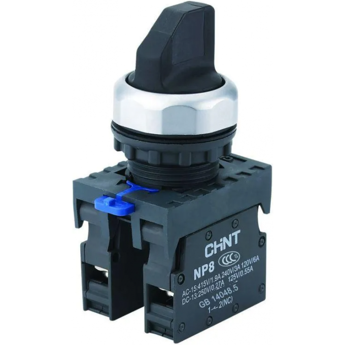 Переключатель с фиксацией CHINT NP8-20X/312 без подсветки , черная 2НО IP65 (R) 578131 Переключатель с фиксацией CHINT NP8-20X/312 без подсветки , черная 2НО IP65 (R) 578131